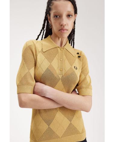 FRED PERRY POLO PUNTO ROMBOS MUJER SK7106 AMARILLO