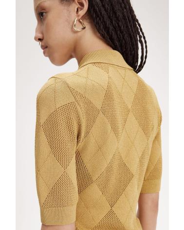 FRED PERRY POLO PUNTO ROMBOS MUJER SK7106 AMARILLO