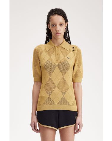 FRED PERRY POLO PUNTO ROMBOS MUJER SK7106 AMARILLO