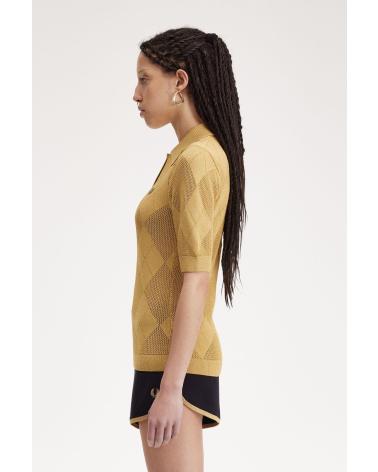 FRED PERRY POLO PUNTO ROMBOS MUJER SK7106 AMARILLO