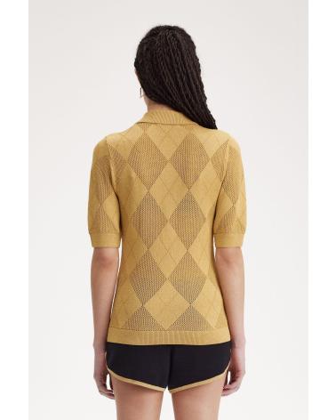 FRED PERRY POLO PUNTO ROMBOS MUJER SK7106 AMARILLO