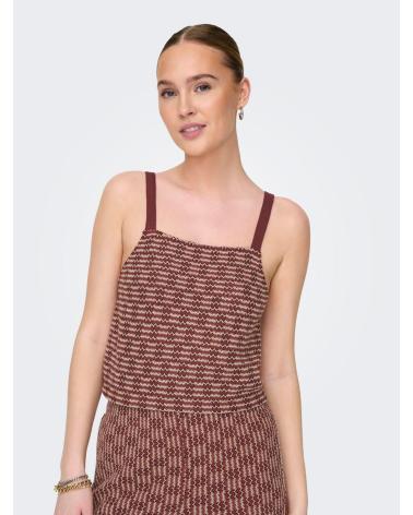 ONLY CROP TOP À BRETELLES 15325449 ROUGE ROJO