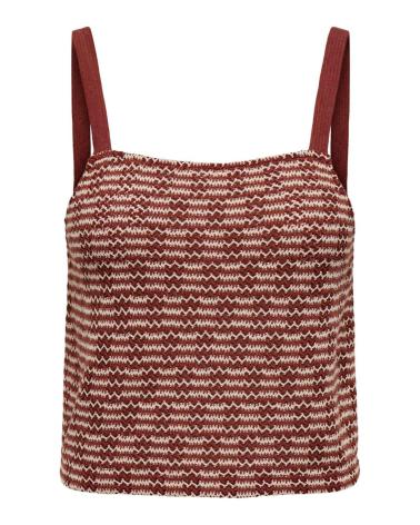 ONLY TOP CORTO DE TIRANTES 15325449 ROJO ROJO