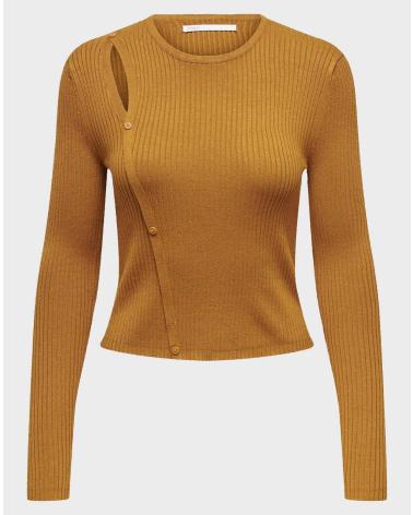 ONLY MAGLIONE CORTO A COSTINE MARRONE 15300391 MARRóN