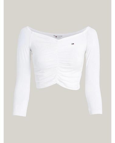 Início-TOMMY-JEANS-CAMISETA-ESSENTIAL-TOMMY-DW0DW17892-BLANCO