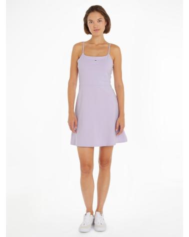 VESTIDO TOMMY JEANS ESSENTIAL STRAP FLARE ROXO DW0DW17988 PúRPURA