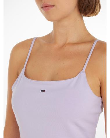 VESTIDO TOMMY JEANS ESSENTIAL STRAP FLARE ROXO DW0DW17988 PúRPURA