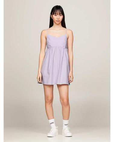 TOMMY JEANS POPLIN DRESS PURPLE DW0DW17940 PúRPURA
