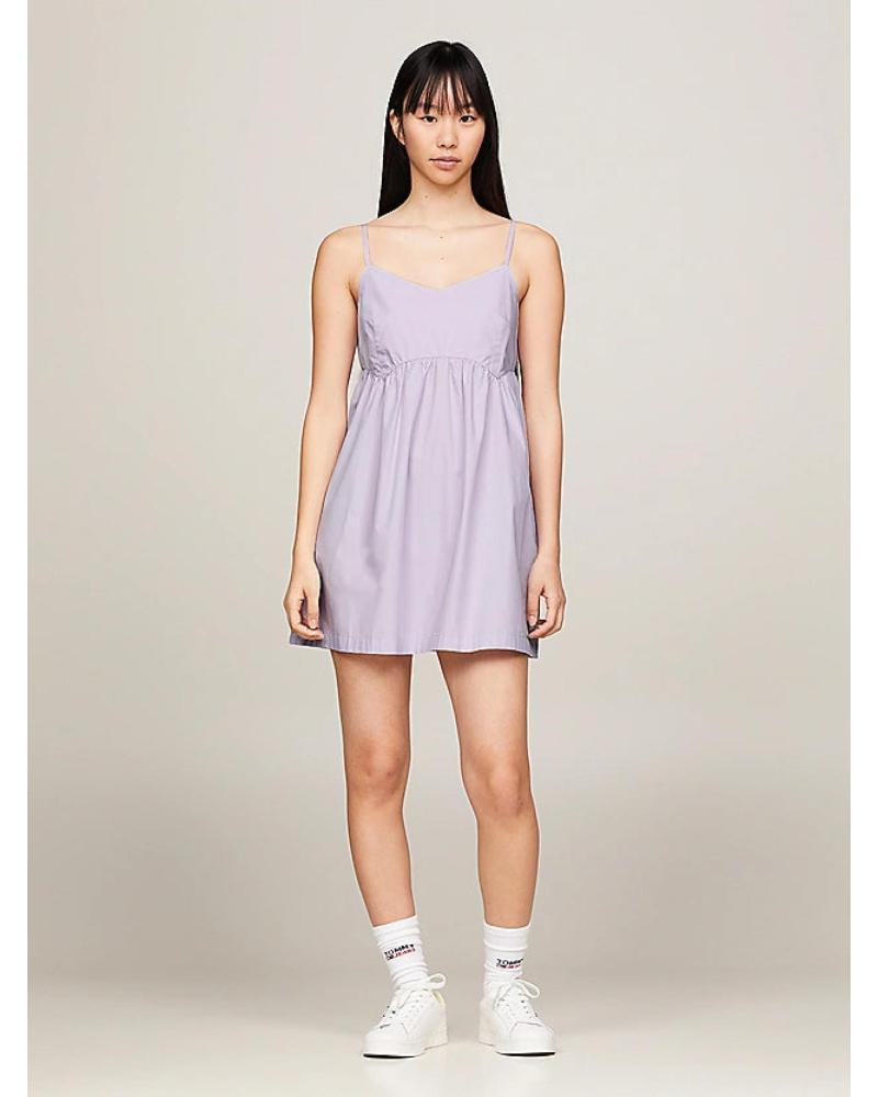 TOMMY JEANS POPLIN DRESS PURPLE DW0DW17940 PúRPURA