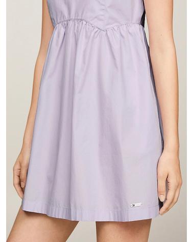 TOMMY JEANS POPLIN DRESS PURPLE DW0DW17940 PúRPURA