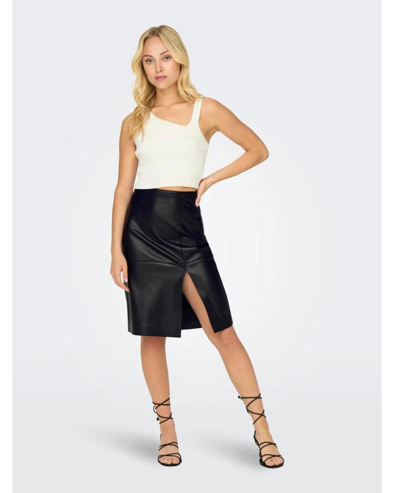 Inizio-ONLY-FALDA-PIEL-SINTETICA-MIDI-15322453-NEGRO