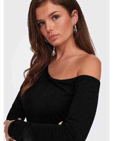 TOP ASYMÉTRIQUE À MANCHES LONGUES ONLY 15344398 NOIR NEGRO