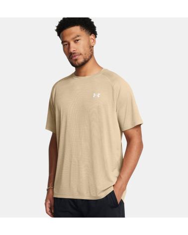 T-SHIRT UNDER ARMOUR UA TECH TESTURIZZATA MANICHE CORTE 1382796 BEIGE BEIGE