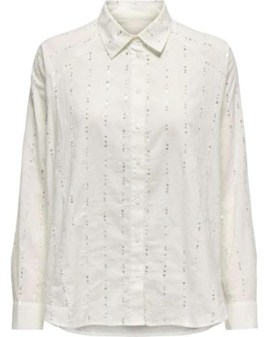 ONLY CAMISA LARGA LENTEJUELAS 15344656 BLANCO