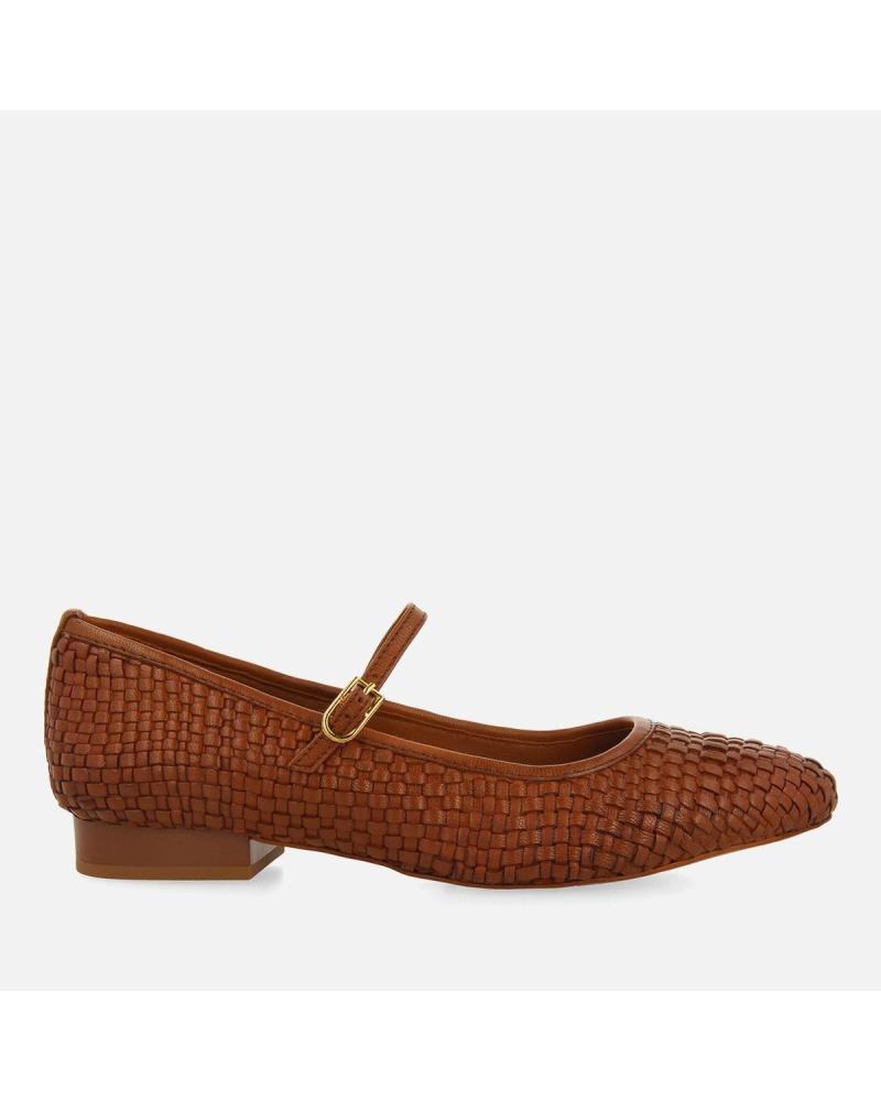 Ballerines-pour-femmes-GIOSEPPO-BAILARINAS-MUJER-TRENZADO-PIEL-BODAJK-73634-MARRóN
