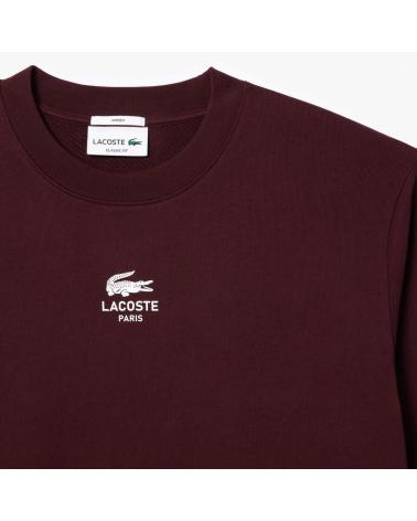 LACOSTE CAMISOLA MOLETÃO NÃO ESCOVADO SH273600 VERMELHO ROJO