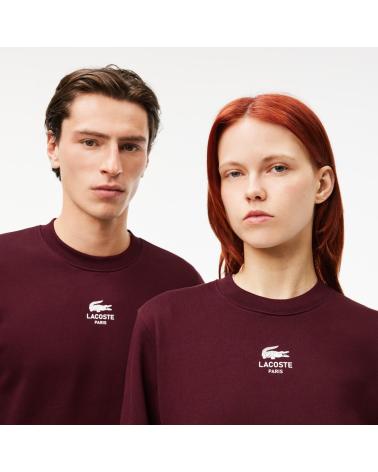 LACOSTE CAMISOLA MOLETÃO NÃO ESCOVADO SH273600 VERMELHO ROJO