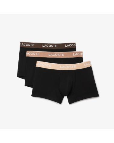 LOT DE 3 BOXERS LACOSTE 5H3401 NOIR NEGRO