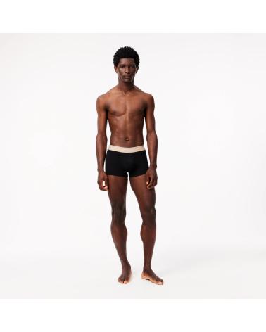 LOT DE 3 BOXERS LACOSTE 5H3401 NOIR NEGRO
