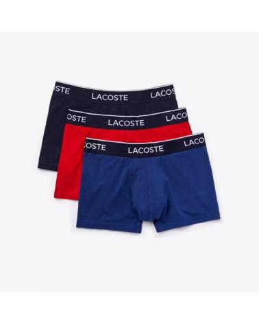 LOT DE 3 BOXERS LACOSTE 6H3420 MULTICOLORE ROJO