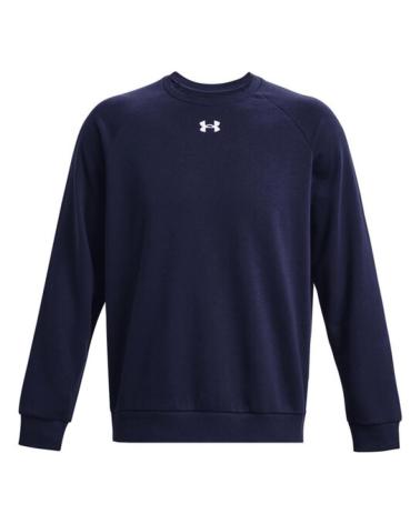 FELPA UNDER ARMOUR UA RIVAL FLEECE GIROCOLLO BLU MARINO 1379755 AZUL MARINO