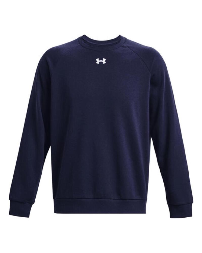 FELPA UNDER ARMOUR UA RIVAL FLEECE GIROCOLLO BLU MARINO 1379755 AZUL MARINO