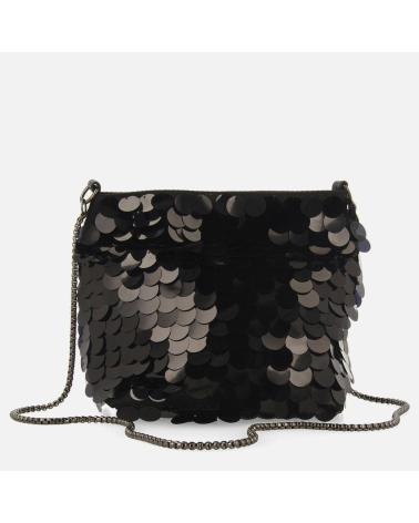 GIOSEPPO BORSA A SECCHIELLO CON PAILLETTES BEERZEL 73771 NERA NEGRO