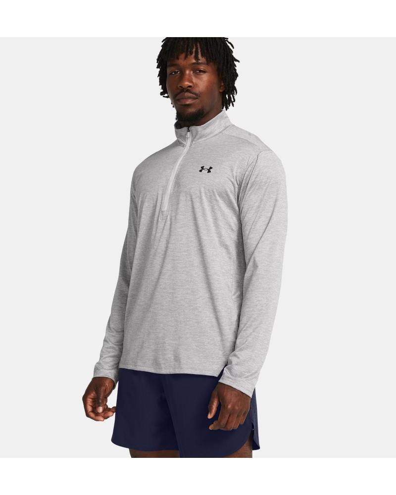 UNDER ARMOUR UA TECH VENT 1382184 GREY HALF-ZIP SWEATSHIRT GRIS
