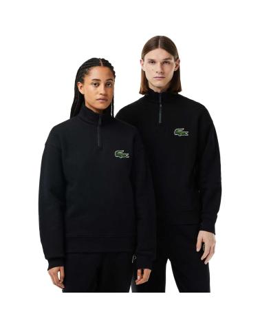 MOLETOM LACOSTE SH2748 PRETO NEGRO