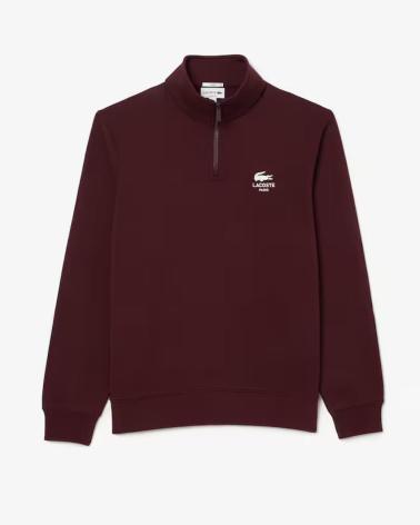 CAMISOLA LACOSTE SH2735-00-BZD DE GOLA ALTA COM FECHO AZUL MARINHO AZUL MARINO