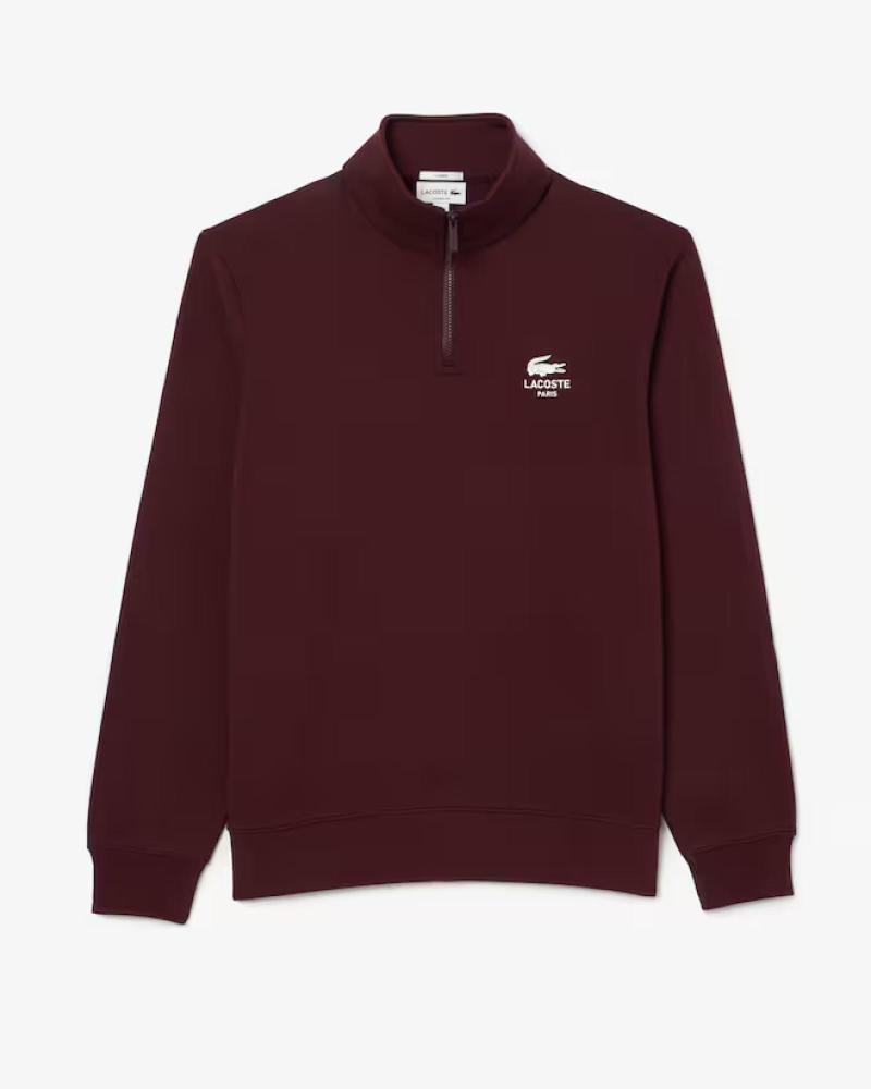 CAMISOLA LACOSTE SH2735-00-BZD DE GOLA ALTA COM FECHO AZUL MARINHO AZUL MARINO