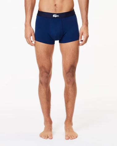 LOT DE 3 BOXERS LACOSTE 5H17774-00 BLEU MARINE AZUL MARINO