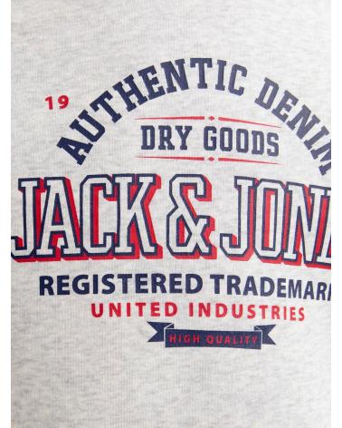 JACK AND JONES SUDADERA JACK JONES CON CAPUCHA LOGOTIPO JUNIOR GRIS