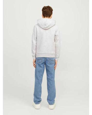 JACK AND JONES SUDADERA JACK JONES CON CAPUCHA LOGOTIPO JUNIOR GRIS