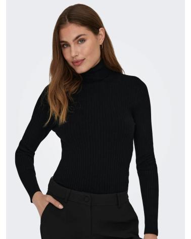 JERSEY DE PUNTO CUELLO ALTO ONLY ONLKAROL NEGRO 15165075 NEGRO