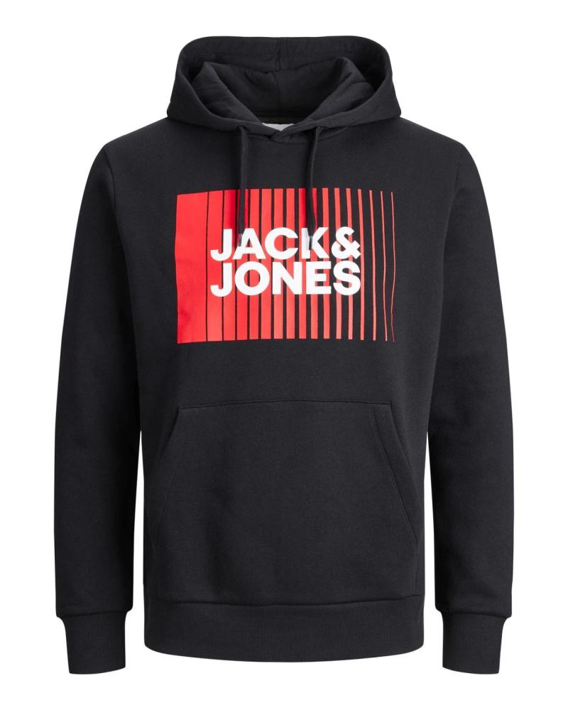 JACK & JONES SWEAT À CAPUCHE JJECORP 12233599 NOIR NEGRO