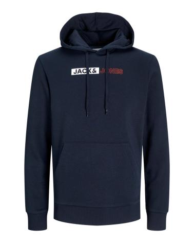 SWEAT À CAPUCHE JACK & JONES JJECORP 12233599 BLEU MARINE NAVY BLAZER