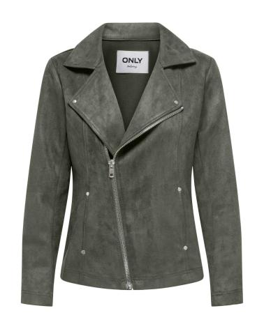 CHAQUETA ASIMÉTRICA ONLY CON CREMALLERA, MODELO 15304567 VERDE VERDE