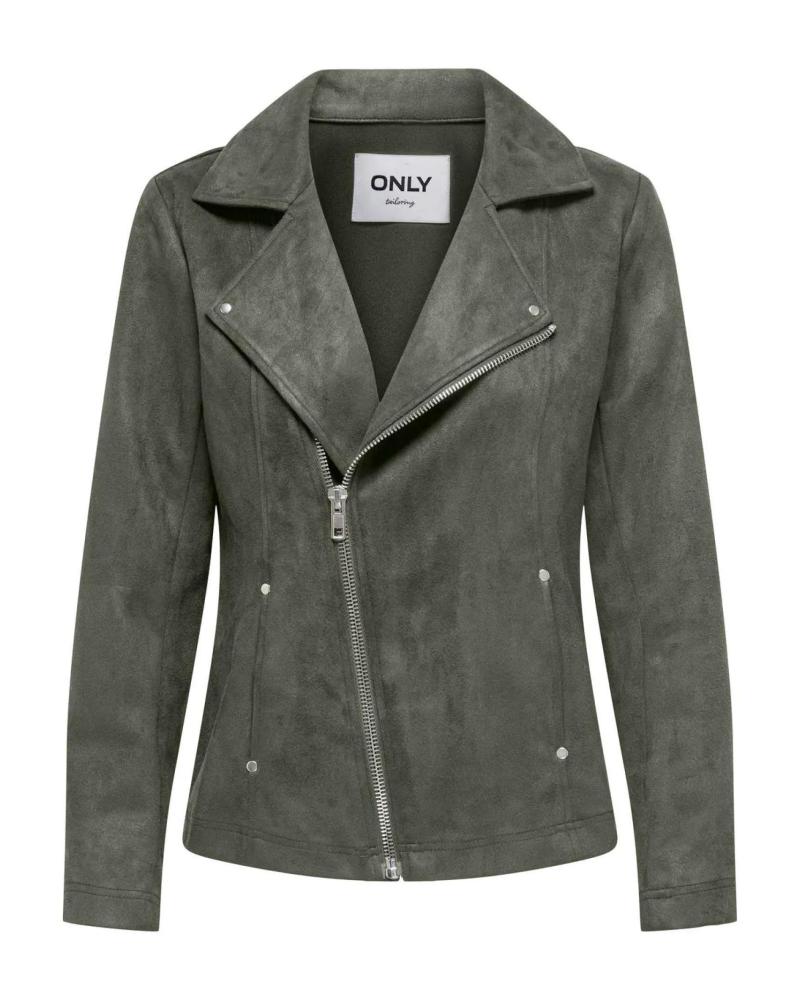 CHAQUETA ASIMÉTRICA ONLY CON CREMALLERA, MODELO 15304567 VERDE VERDE