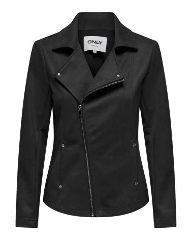 CHAQUETA BIKER ONLY CON CREMALLERA ASIMÉTRICA 15304567 NEGRA NEGRO