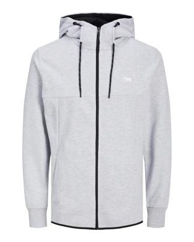 SWEAT-SHIRT ZIPPÉ À LOGO JACK & JONES GRIS GRIS