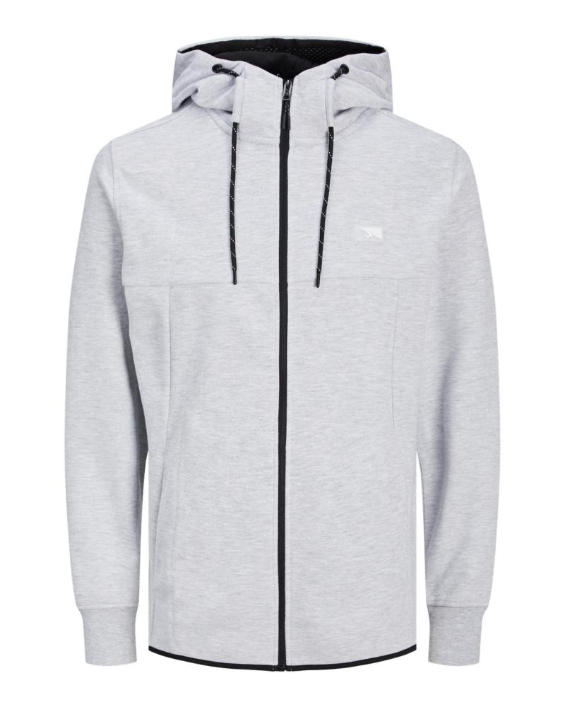 SWEAT-SHIRT ZIPPÉ À LOGO JACK & JONES GRIS GRIS