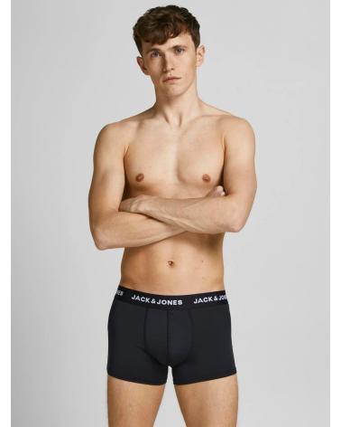 JACK & JONES PACK DE BOXERS MICROFIBRE TRUNKS NOIRS 12204876 BLACK