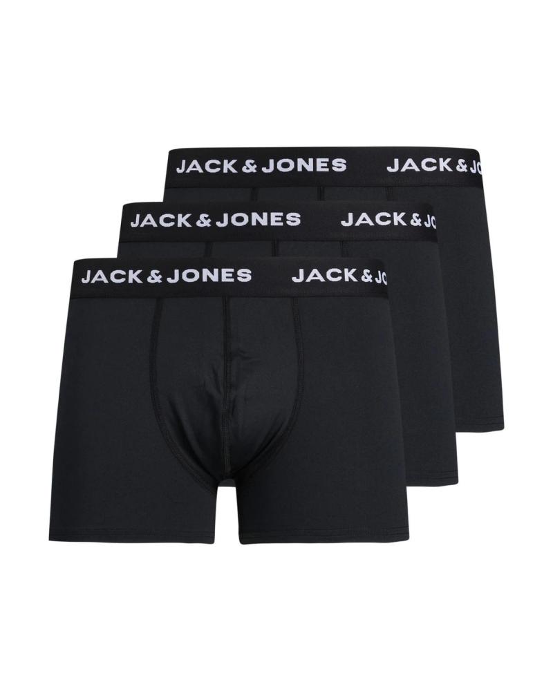 JACK & JONES PACK DE BOXERS MICROFIBRE TRUNKS NOIRS 12204876 BLACK