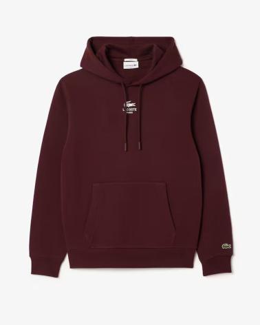 LACOSTE SWEAT À CAPUCHE IMPRIMÉ SH2740 GRENAT GRANATE