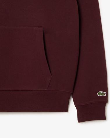 LACOSTE SWEAT À CAPUCHE IMPRIMÉ SH2740 GRENAT GRANATE