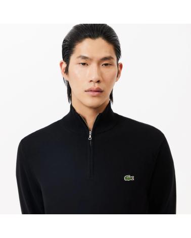 CAMISOLA LACOSTE COM ZÍPER AH1980 PRETO BLACK