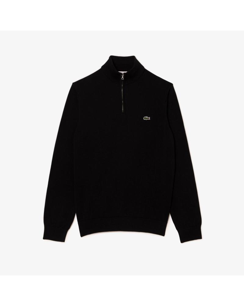 CAMISOLA LACOSTE COM ZÍPER AH1980 PRETO BLACK