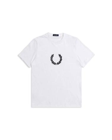 T-SHIRT FRED PERRY BRANCA COM GRANDE LOGOTIPO M7708 BLANCO