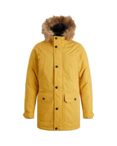 CHAQUETA JACK & JONES KIDS 12212422 AMARILLA CON CAPUCHA DE PELO SINTÉTICO AMARILLO